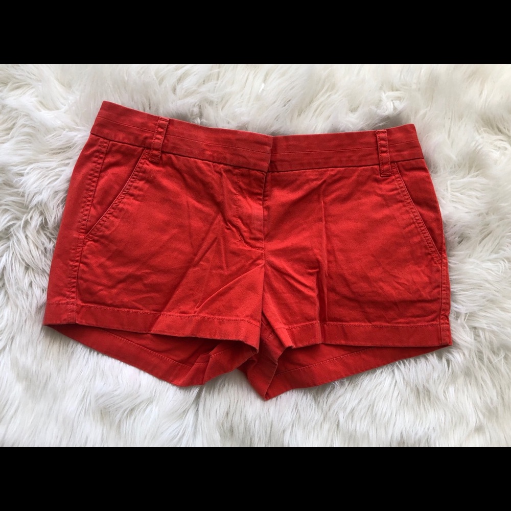 J. Crew size 10 faded Red 4” inseam chino shorts